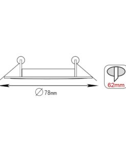 Βάση Σποτ GU10 – MR16 ACA Χωνευτή Στρογγυλή Σταθερή Χρυσή – AC.0451042G