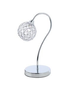 Επιτραπέζιο Φωτιστικό Πορτατίφ 1XG9 Μεταλλικό Χρώμιο Με Κρυστάλλινη Μπάλα ACA DECOR – AD2012001T