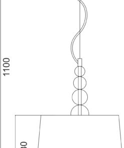 Κρεμαστό Φωτιστικό 1ΧΕ27 Μεταλλικό Χρώμιο Λευκό Καπέλο & Γυαλί ACA DECOR – AD477215