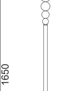 Φωτιστικό Δαπέδου 1ΧΕ27 Μεταλλικό Χρώμιο Λευκό Καπέλο & Γυαλί υψηλής καθαρότητας Κ9 ACA DECOR – AD477216