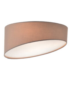 Φωτιστικό Οροφής Πλαφονιέρα 3xE27 Ø400 Υφασμάτινο Καπέλο Μόκα ACA DECOR – AD8030PB