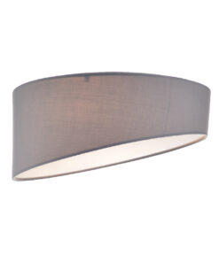 Φωτιστικό Οροφής Πλαφονιέρα 3xE27 Ø400 Υφασμάτινο Καπέλο Γκρι ACA DECOR – AD8030PG