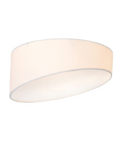 Φωτιστικό Οροφής Πλαφονιέρα 3xE27 Ø400 Υφασμάτινο Καπέλο Λευκό ACA DECOR – AD8030WH