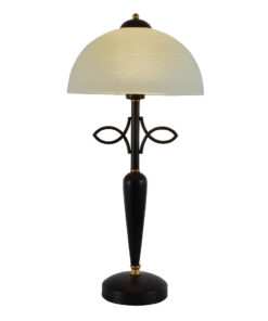 Επιτραπέζιο Φωτιστικό 1ΧE27 Μεταλλικό Σκούρο Καφέ Γυαλί Μελί ACA DECOR – AD89061T