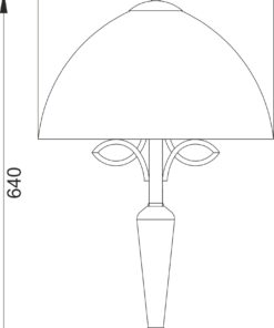 Επιτραπέζιο Φωτιστικό 1ΧE27 Μεταλλικό Σκούρο Καφέ Γυαλί Μελί ACA DECOR – AD89061T