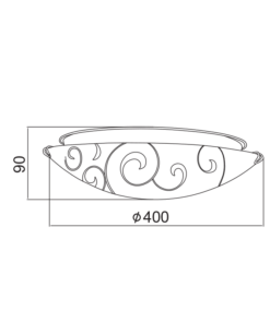 ΠΛΑΦΟΝΙΕΡΑ ΛΕΥΚΗ ΜΕ ΣΧΕΔΙΑ Φ40CM 3ΧE27 CHAPLIN ACA – AD994706L