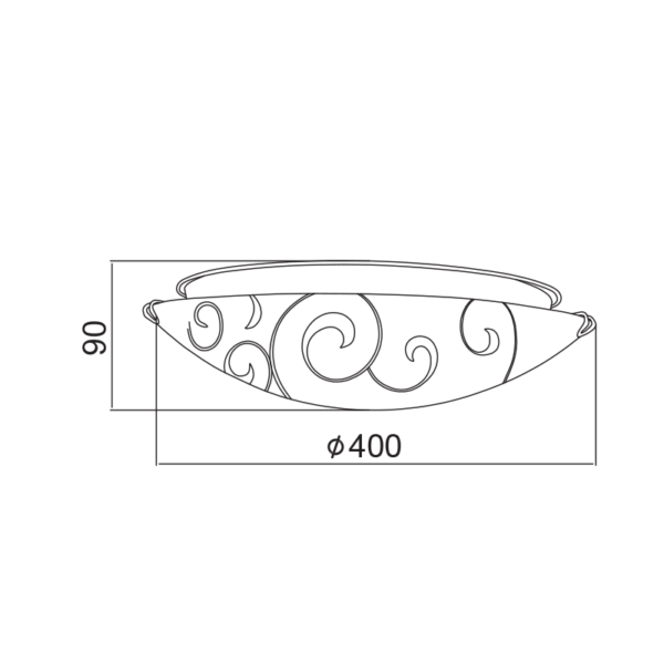 ΠΛΑΦΟΝΙΕΡΑ ΛΕΥΚΗ ΜΕ ΣΧΕΔΙΑ Φ40CM 3ΧE27 CHAPLIN ACA – AD994706L