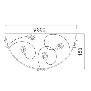 ΑΠΛΙΚΑ 1ΧΕ27 ΜΕ ΚΡΥΣΤΑΛΛΟ Φ30CM ANYA ACA DECOR – AD998050