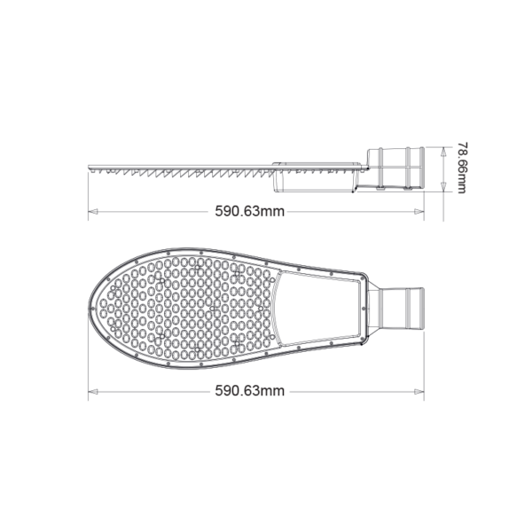 LED Φωτιστικό Δρόμου 150W 15000lm 5000K 150 X40˚ 230V IP65 ACA - AMARO15050