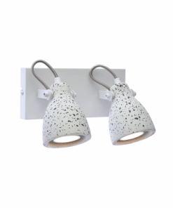 ΕΠΙΤΟΙΧΟ ΦΩΤΙΣΤΙΚΟ 2ΧGU10 ΛΕΥΚΟ TERRAZZO 23X15X18CM DINO ACA DECOR – AR1822W23WT