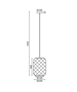 ΚΡΕΜΑΣΤΟ ΦΩΤΙΣΤΙΚΟ 1ΧΕ27 ΜΠΑΜΠΟΥ D23XH120CM SAHARA ACA DECOR – AR3191P34NB