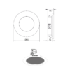 LED Πάνελ Στρογγυλό Νίκελ Ματ 2W 6000K 170Lm 230V AC 100° Ra80 ACA – ARED260RNM