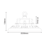 LED Καμπάνα Μαύρη ASTREK DIM 1-10V 150W 22500lm 5000K 90° IP65 ACA – ASTREK15050H