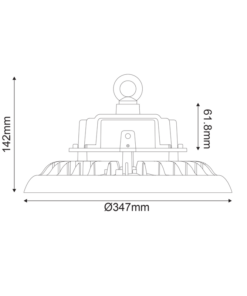 LED Καμπάνα Μαύρη ASTREK DIM 1-10V 200W 30000lm 5000K 90° IP65 ACA – ASTREK20050H