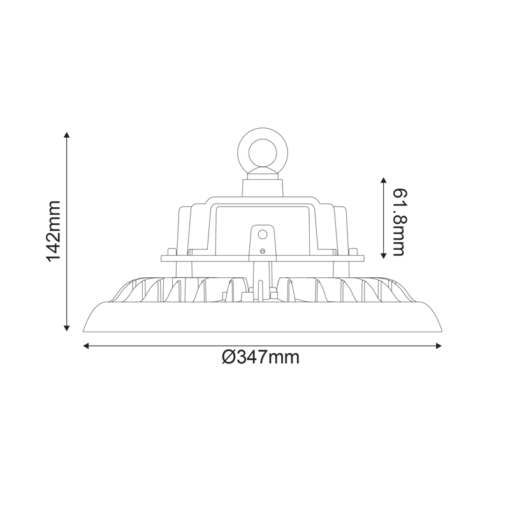 LED Καμπάνα Μαύρη ASTREK DIM 1-10V 200W 30000lm 5000K 90° IP65 ACA – ASTREK20050H