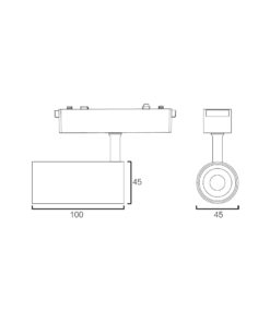 Sun Light ΦΩΤΙΣΤΙΚΑ-ΓΡΑΜΜΙΚΟ ΣΠΟΤ-ΜΑΥΡΟ ΧΡΩΜΑ-ΜΑΓΝΗΤΙΚΗΣ ΡΑΓΑΣ-48V-ARION-10SP-SM