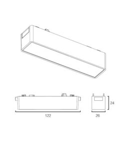 Sun Light ΦΩΤΙΣΤΙΚΑ-ΓΡΑΜΜΙΚΑ-ΜΑΓΝΗΤΙΚΗΣ ΡΑΓΑΣ-48V-ΜΑΥΡΟ ΧΡΩΜΑ-ARION-24G-SM