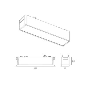 Sun Light ΦΩΤΙΣΤΙΚΑ-ΓΡΑΜΜΙΚΑ-ΜΑΓΝΗΤΙΚΗΣ ΡΑΓΑΣ-48V-ΜΑΥΡΟ ΧΡΩΜΑ-ARION-24G-SM