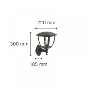 it-Lighting Avalanche 1xE27 Outdoor Wall Lamp Black D:22cmx30cm (80201214)