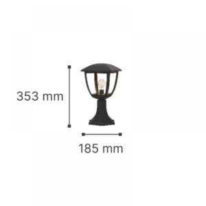 it-Lighting Avalanche 1xE27 Outdoor Stand Light Black D:35.3cmx18.5cm (80400214)
