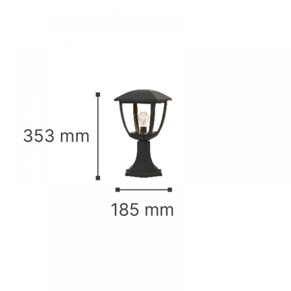 it-Lighting Avalanche 1xE27 Outdoor Stand Light Black D:35.3cmx18.5cm (80400214)