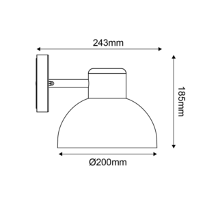 ^ΣΚΟΥΡΙΑ ΕΠΙΤΟΙΧΟ ΦΩΤΙΣΤΙΚΟ BERO 1XE27 MAX.10W LED IP44 ΜΕ ΟΠΑΛ PC ΚΑΛΥΜΜΑ ACA – BERO1WR