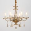 ACA DECOR  – Κρεμαστό Φωτιστικό 6ΧΕ14 Σαμπανιζέ Κρύσταλλο + Χρυσό Μέταλλο Φ53ΧΗ173cm