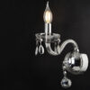 ACA DECOR   – Επίτοιχο Φωτιστικό 1ΧΕ14 Φιμέ Κρύσταλλο + Χρώμιο Μέταλλο 20X32cm