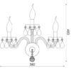 ACA DECOR   – Επίτοιχο Φωτιστικό 3ΧΕ14 Λευκό Κρύσταλλο + Χρώμιο Μέταλλο 38X40cm