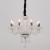 ACA DECOR  – Κρεμαστό Φωτιστικό 8ΧΕ14 Λευκό Κρύσταλλο + Χρώμιο Μέταλλο Φ49ΧΗ168cm