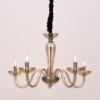 ACA DECOR  – Κρεμαστό Φωτιστικό 5ΧΕ14 Cognac Κρύσταλλο + Χρώμιο Μέταλλο Φ69ΧΗ168cm