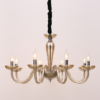 ACA DECOR  – Κρεμαστό Φωτιστικό 8ΧΕ14 Cognac Κρύσταλλο + Χρώμιο Μέταλλο Φ79ΧΗ168C