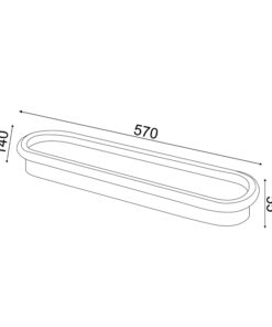 LED Φωτιστικό Οροφής LED 33W Dimmable CCT 3300lm Solo Λευκό 57X14X6CM ACA – BR20LEDC57WHDCCT