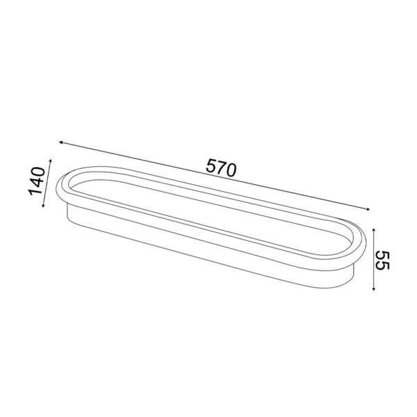 LED Φωτιστικό Οροφής LED 33W Dimmable CCT 3300lm Solo Λευκό 57X14X6CM ACA – BR20LEDC57WHDCCT