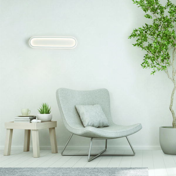 ΦΩΤΙΣΤΙΚΟ ΤΟΙΧΟΥ LED 36W DIM 3000K 2700LM SOLO ΜΕΤΑΛΛΙΚΟ ΛΕΥΚΟ IP20 57X14X6CM ACA – BR20LEDC57WHD