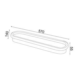ΦΩΤΙΣΤΙΚΟ ΤΟΙΧΟΥ LED 36W DIM 3000K 2700LM SOLO ΜΕΤΑΛΛΙΚΟ ΛΕΥΚΟ IP20 57X14X6CM ACA – BR20LEDC57WHD