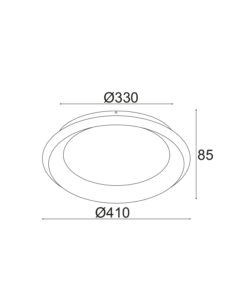 ΟΡΟΦΗΣ Φ/Σ LED 36W CCT 3470LM ΛΕΥΚΟ ΜΕΤΑΛΛΙΚΟ D41XH8,5CM DIANA ACA – BR71LEDC41WHCCT