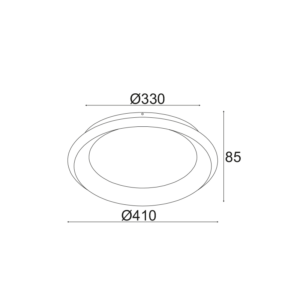 ΟΡΟΦΗΣ Φ/Σ LED 36W CCT 3470LM ΛΕΥΚΟ ΜΕΤΑΛΛΙΚΟ D41XH8,5CM DIANA ACA – BR71LEDC41WHCCT