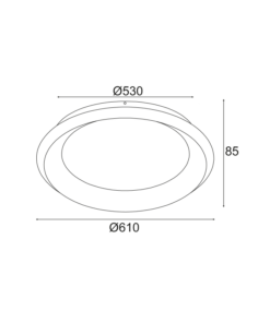 ΟΡΟΦΗΣ Φ/Σ LED 45W CCT 3600LM ΛΕΥΚΟ ΜΕΤΑΛΛΙΚΟ D61XH8,5CM DIANA ACA – BR71LEDC61WHCCT