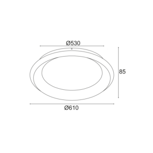 ΟΡΟΦΗΣ Φ/Σ LED 45W CCT 3600LM ΛΕΥΚΟ ΜΕΤΑΛΛΙΚΟ D61XH8,5CM DIANA ACA – BR71LEDC61WHCCT