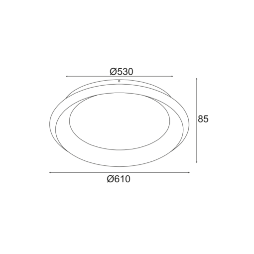 ΟΡΟΦΗΣ Φ/Σ LED 45W CCT 3600LM ΛΕΥΚΟ ΜΕΤΑΛΛΙΚΟ D61XH8,5CM DIANA ACA – BR71LEDC61WHCCT