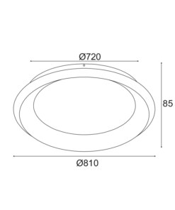 ΟΡΟΦΗΣ ΦΩΤΙΣΤΙΚΟ LED 100W 3000K 7010LM ΛΕΥΚΟ ΜΕΤΑΛΛΙΚΟ D81XH8,5CM DIANA ACA DECOR – BR71LEDC81WH