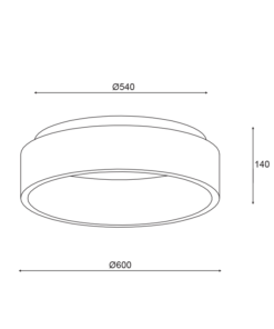 ΟΡΟΦΗΣ Φ/Σ LED 48W DIMMER CCT 5350LM ΛΕΥΚΟ ΜΕΤΑΛΛΙΚΟ D60XH14CM APOLLO ACA – BR81LEDC60WHCCTD
