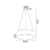 ΚΡΕΜΑΣΤΟ Φ/Σ LED 36W CCT 3670LM ΜΑΥΡΟ ΜΕΤΑΛΛΙΚΟ D45XH120CM APOLLO ACA – BR81LEDP45BKCCT
