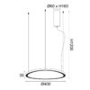 ΚΡΕΜΑΣΤΟ Φ/Σ LED 33W CCT 3000LM HARMONY ΧΡΥΣΟ ΑΛΟΥΜΙΝΙΟ IP20 D42XH120CM ACA – BR97LEDP40GDCCT