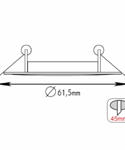 Βάση Σποτ MR11 Χωνευτή Στρογγυλή Σταθερή Λευκό Αλουμίνιο ACA – BS3161W
