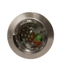 Βάση Σπότ Στρογγυλή 1XGU10 με Διάφανο Γυαλί με Φυσαλίδες Νίκελ Ματ ACA – BS3181NMW