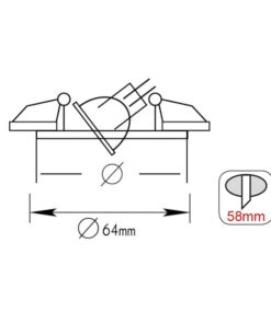 Βάση Σποτ MR11 ACA Χωνευτή Στρογγυλή Ρυθμιζόμενη Χρυσό Αιματίτης – BS3259GPBG