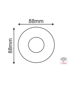 Βάση Σποτ GU10 – MR16 Χωνευτή Στρογγυλή Μαύρο ACA –  BS620B