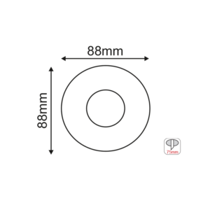 Βάση Σποτ GU10 – MR16 Χωνευτή Στρογγυλή Μαύρο ACA –  BS620B